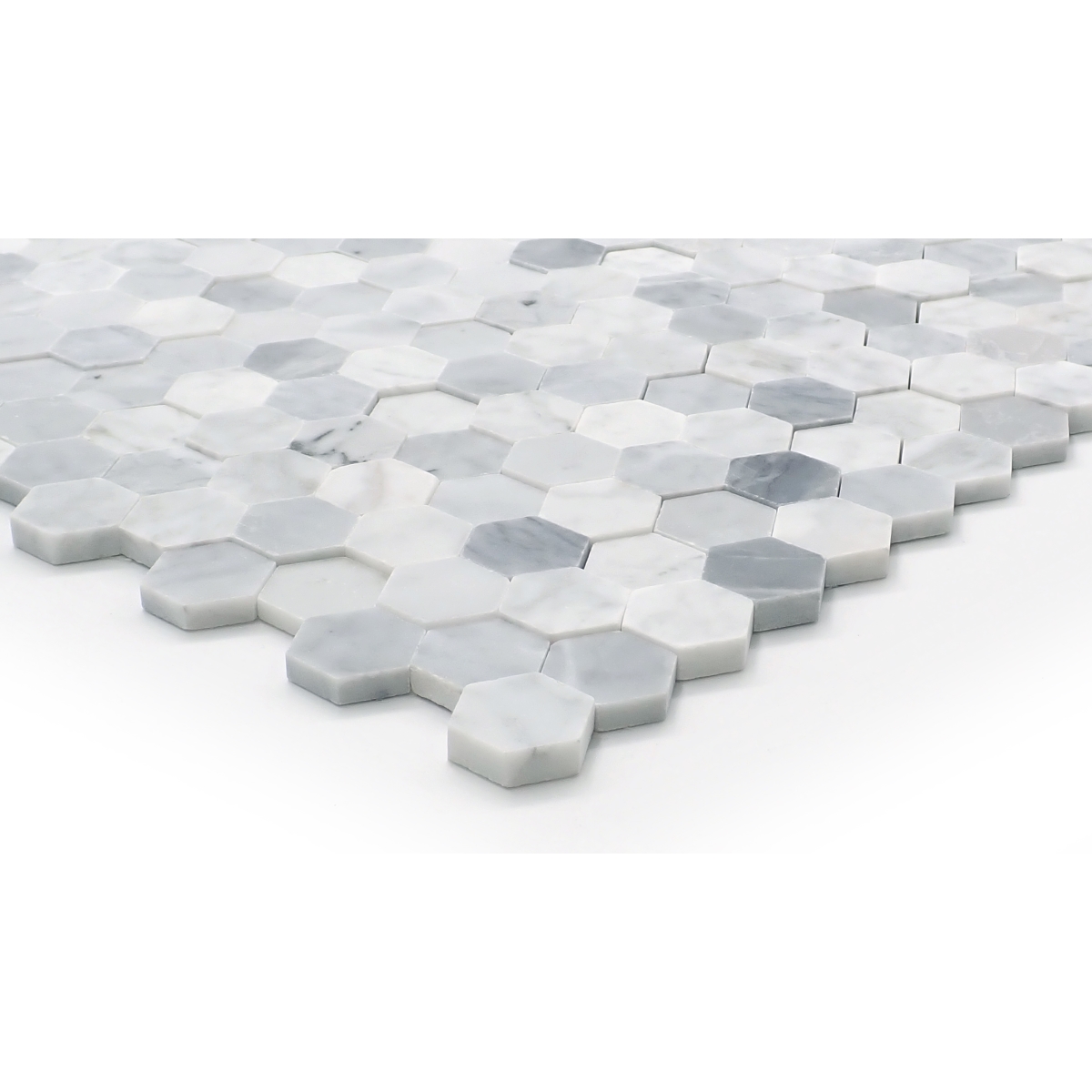 Link Honed 1in Hex Mosaic Mo/12x18